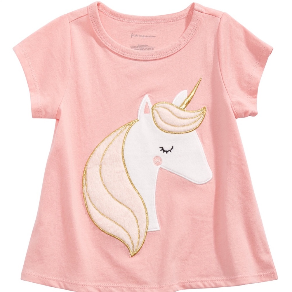Baby Girls Unicorn 🦄 Print Cotton T-Shirt
